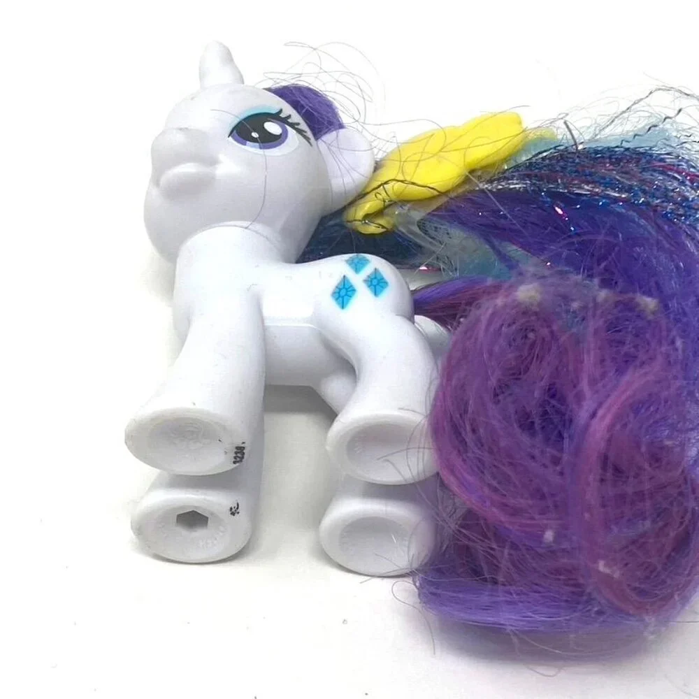 My Little Pony Rainbow Power Rarity Purple Blue Sparkly Hair Clip Collectible